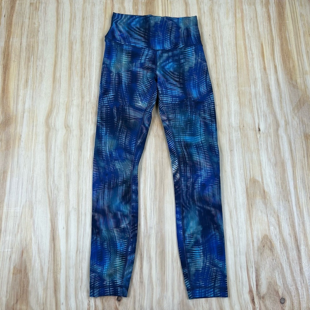 Lululemon Wunder‎ Train HR High Rise Tight Shapeshifter Flux Size 4 Blue W5CQOS